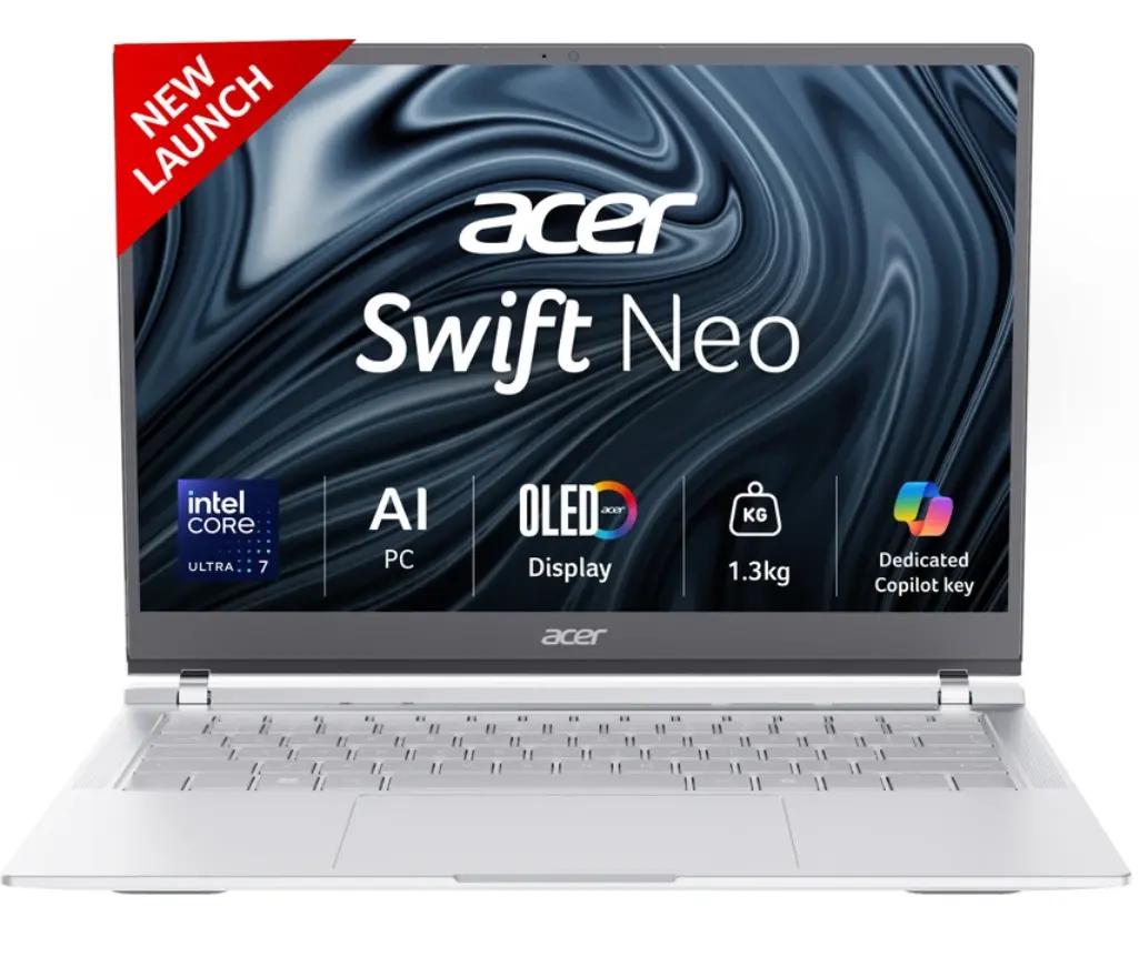 Acer Swift Neo OLED AI PC on a desk
